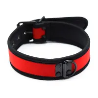Collar de Neopreno Ajustable Rojo · A-GUSTO · Accesorios BDSM y Fetish