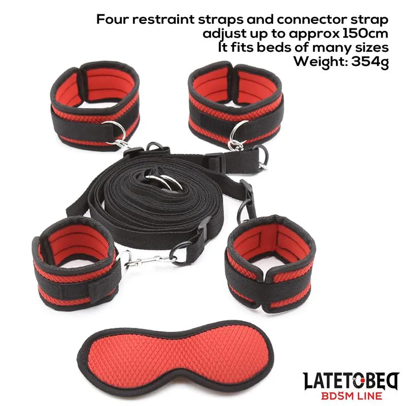 Restricciones para la Cama con Antifaz Esposas Ajustables y Desmontables · LATETOBED BDSM LINE · Accesorios y Sets — Foto 13
