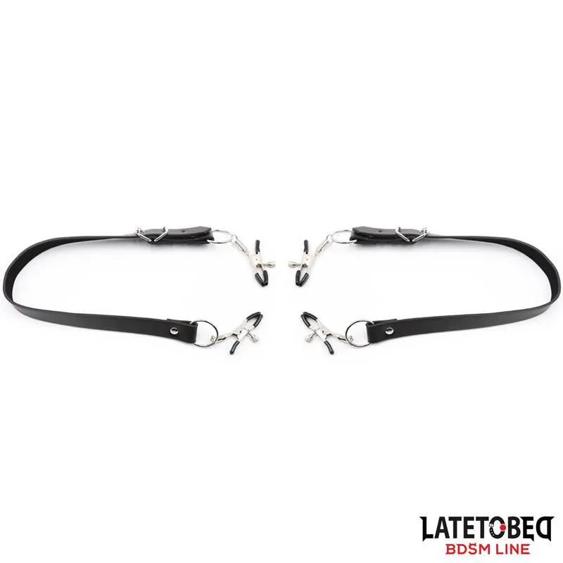 Correas de Bondage para Piernas con Pinzas para Clítoris · LATETOBED BDSM LINE · Accesorios y Sets