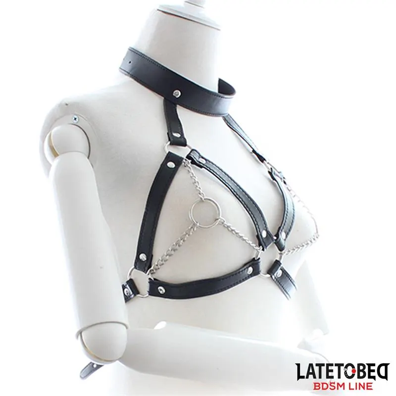 Arnés Bondage con Copas Abiertas y Cadenas · LATETOBED BDSM LINE · Accesorios BDSM y Fetish — photo 3