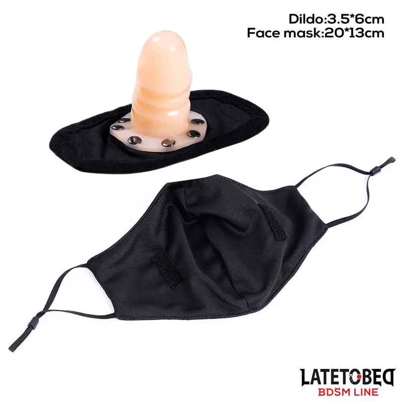 Mascarilla con Accesorio de Dildo 6 cm Desmontable · LATETOBED BDSM LINE · Accesorios y Sets — Foto 8