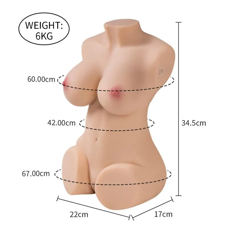 Wendy Torso con Vibración y Efecto Succión 6 kg · XISE · Masturbadores Él — Foto 14