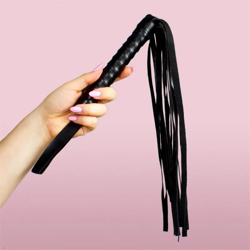 Flogger de Cuero 45 cm Negro · SECRET PLAY · Spanking y Azotes — photo 2