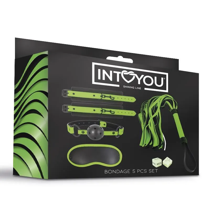Set de Bondage con 5 Piezas que Brillan en la Oscuridad · INTOYOU SHINING LINE · Accesorios y Sets — Foto 7
