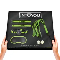 Set de Bondage con 5 Piezas que Brillan en la Oscuridad · INTOYOU SHINING LINE · Accesorios y Sets