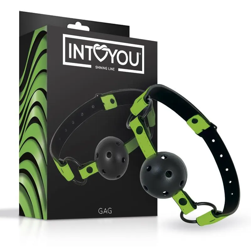 Mordaza de Bola Transpirable que Brilla en la Oscuridad · INTOYOU SHINING LINE · Accesorios y Sets