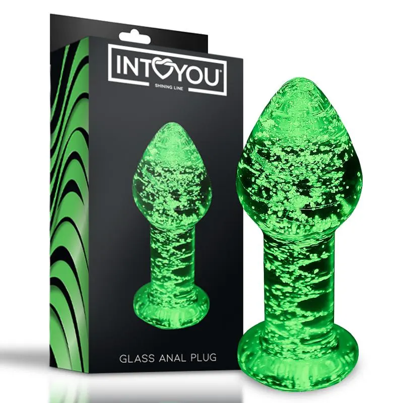 Plug Anal de Cristal que Brilla en la Oscuridad · INTOYOU SHINING LINE · Anal