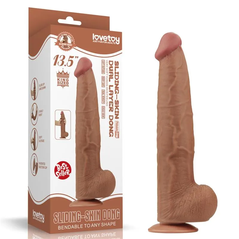 Dildo Dual Density Piel Deslizante Retractil 13.5 · LOVETOY · Dildos — Foto 14