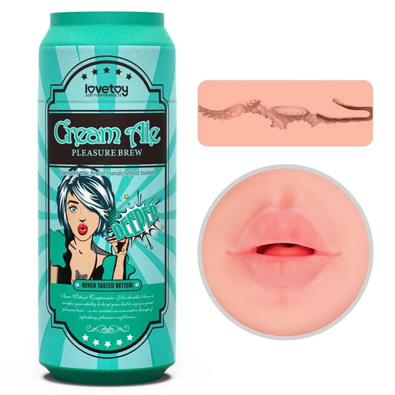 Lata Masturbadora Boca Cream Ale · LOVETOY · Masturbadores Él