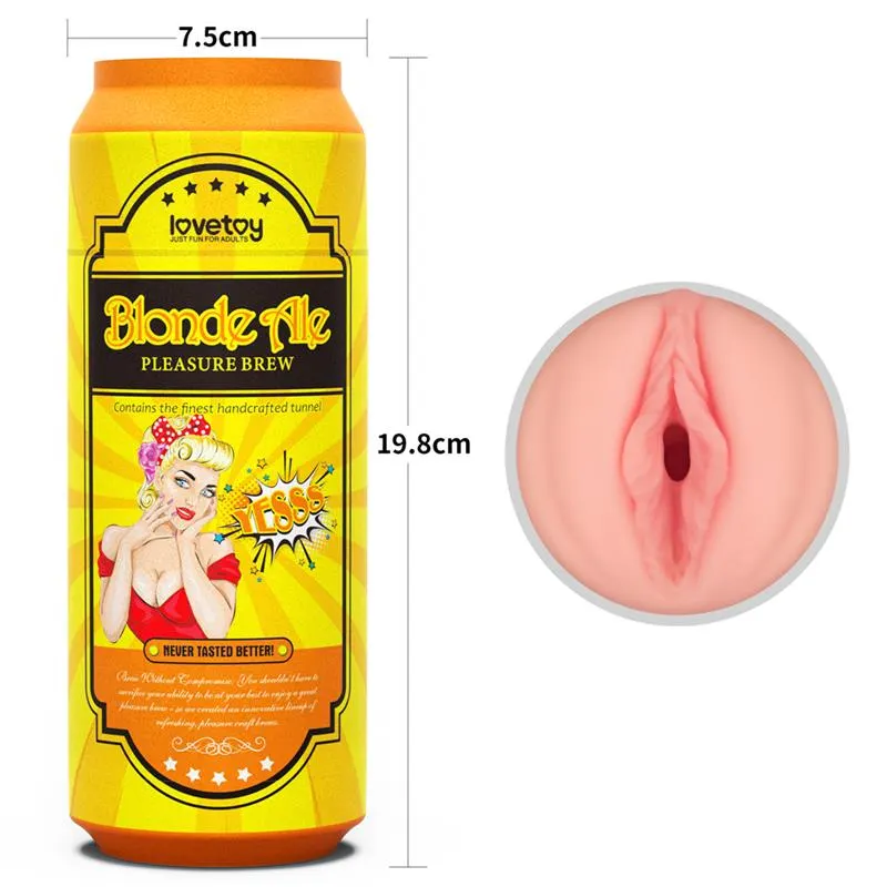 Lata Masturbadora Vagina Blond Ale · LOVETOY · Masturbadores Él — Foto 12