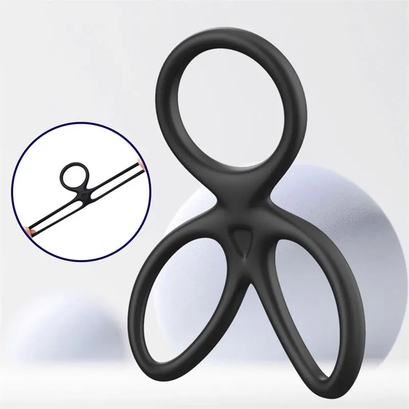 Anillo Triple Pene y Testículos Silicona Líquida Flexible · BEAST RINGS · Anillos para el Pene — photo 8