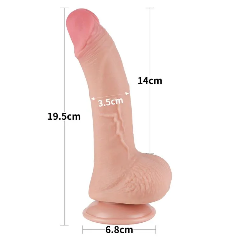 Dildo Dual Layer Piel Deslizante Retractil · LOVETOY · LOVETOY · Dildos — Foto 12