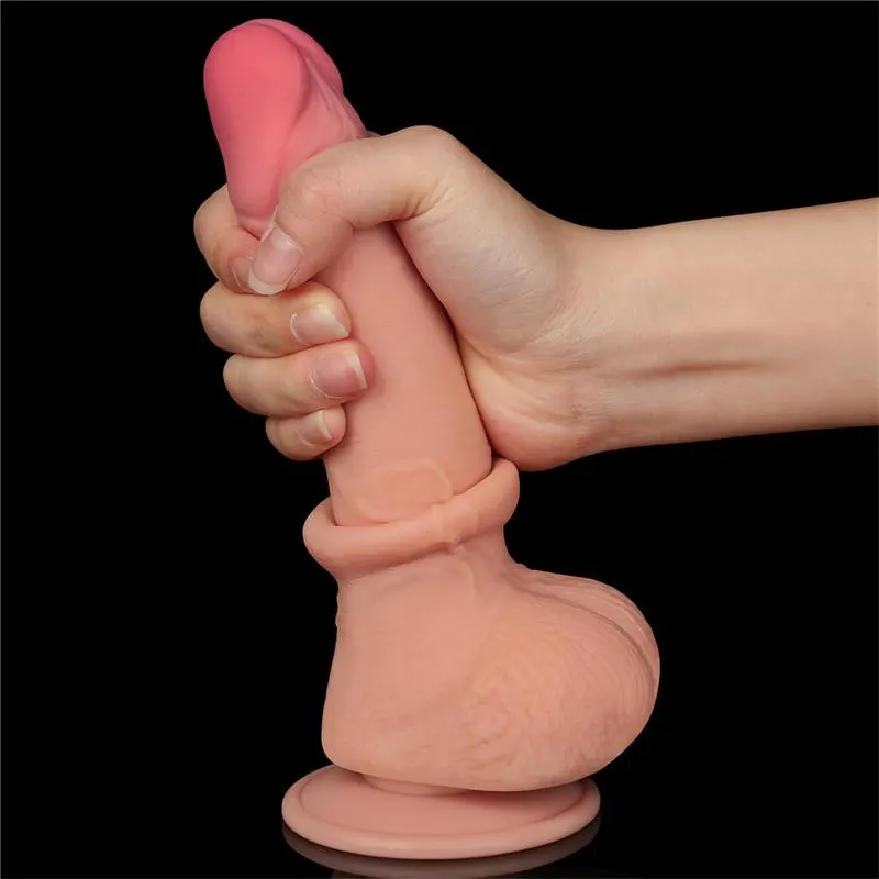Dildo Dual Layer Piel Deslizante Retractil · LOVETOY · LOVETOY · Dildos — Foto 5