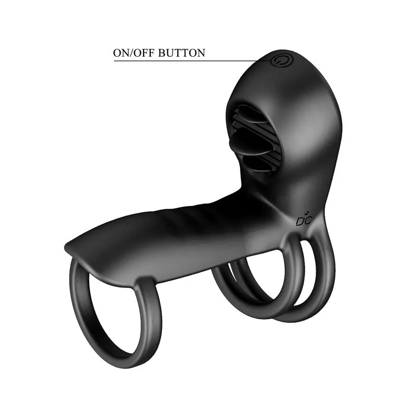 Jammy Anillo Triple con Vibración USB · PRETTYLOVE · Anillos para el Pene — photo 7