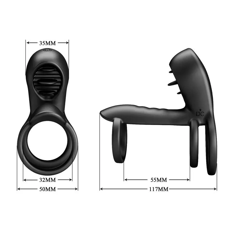 Jammy Anillo Triple con Vibración USB · PRETTYLOVE · Anillos para el Pene — photo 9