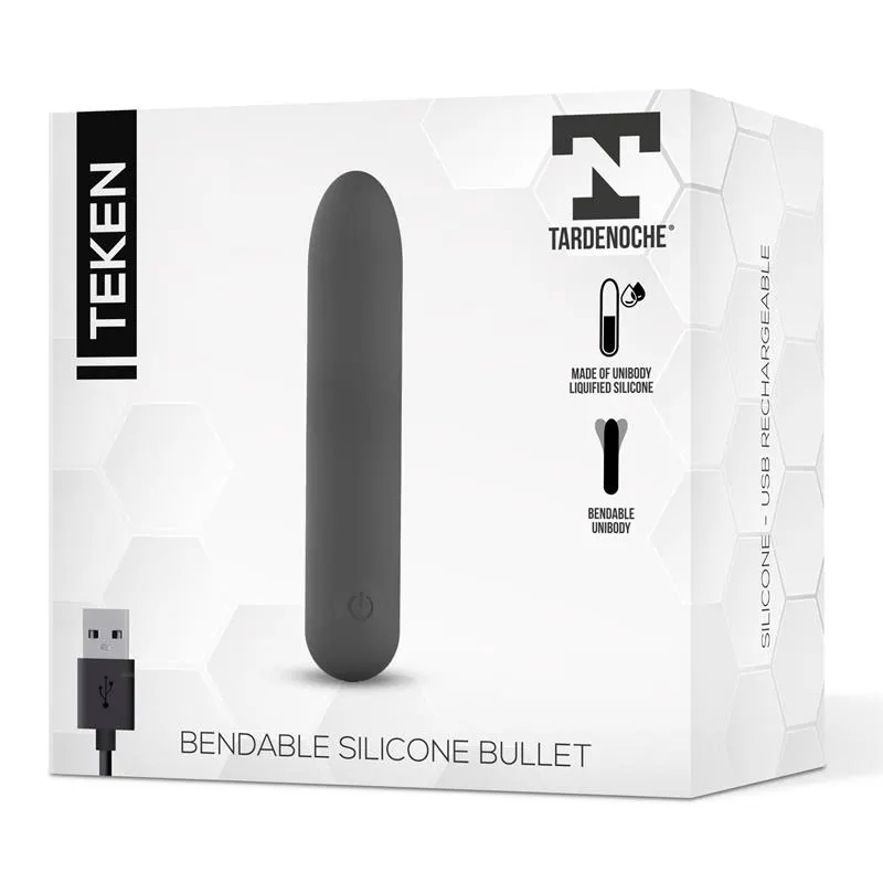 Teken Bala Vibradora Flexible Silicona Líquida Unibody USB Magnético · TARDENOCHE · Huevos y Balas Vibradoras — Foto 5