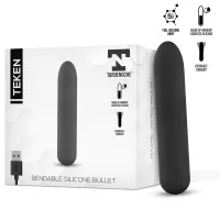 Teken Bala Vibradora Flexible Silicona Líquida Unibody USB Magnético · TARDENOCHE · Huevos y Balas Vibradoras