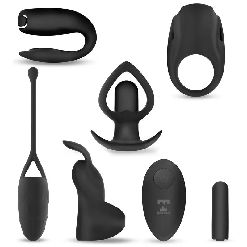Six-In-One Kit de Bala Vibradora y 5 Accesorios de Silicona · TARDENOCHE · Estimuladores de Clítoris — photo 2