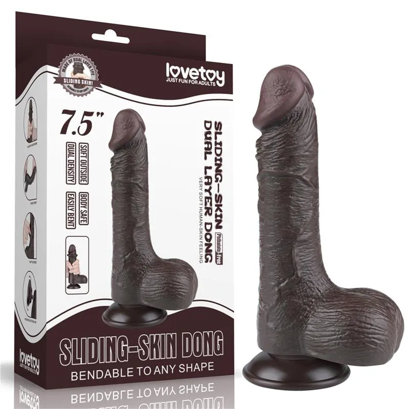 Dildo Dual Layer Piel Deslizante Retractil · LOVETOY · LOVETOY · Dildos — Foto 11