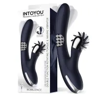 Royalspace Vibrador con Lenguas Estimuladoras y Bolas Internas 360º Azul · INTOYOU · Vibradores