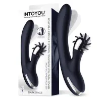 Darkspace Vibrador con Lenguas Rotadora y Movimiento Finger Azul · INTOYOU · Vibradores