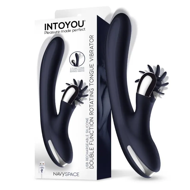 Navyspace Vibrador con Lenguas Rotadoras Azul · INTOYOU · Vibradores