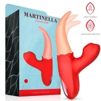 Estimulador Doble con Lengua y Pulsación · MARTINELLA · Masturbadores Ella