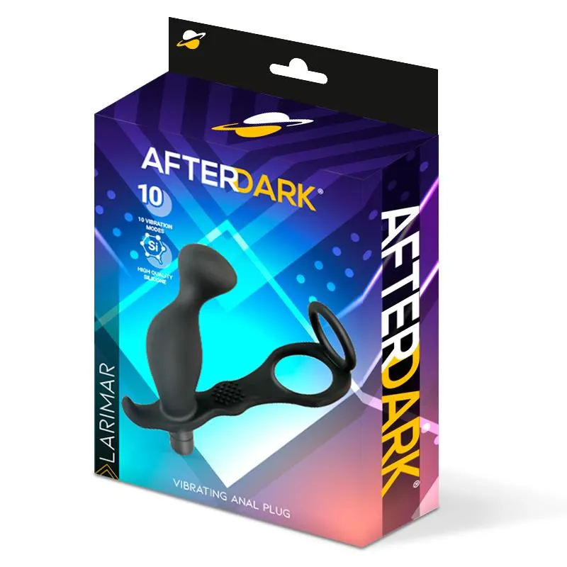 Larimar Plug Anal con Vibración y Anillo para Pene y Testículos · AFTERDARK · Anal — Foto 5