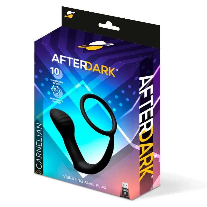 Carnelian Plug Anal con Vibración y Anillo para el Pene · AFTERDARK · Anal — Foto 4