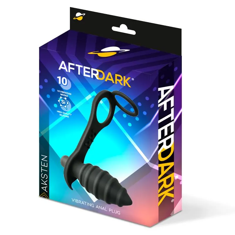 Aksten Plug Anal con Vibración y Anillo para Testículos · AFTERDARK · Anal — Foto 4