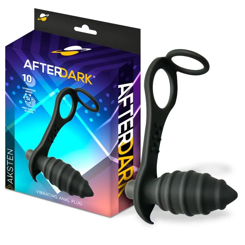 Aksten Plug Anal con Vibración y Anillo para Testículos · AFTERDARK · Anal