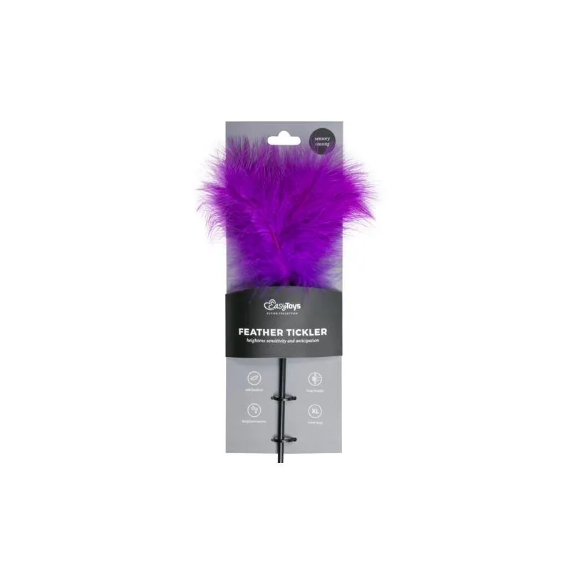 Plumas Estimuladoras con Mango Largo - Púrpura · EASYTOYS · Accesorios y Sets — photo 3