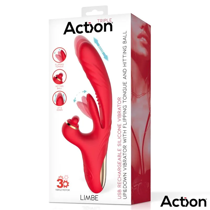 Limbe Vibrador con Lengua Flip-Flap, Bola Percutora y Up and Down · ACTION · Vibradores — photo 6