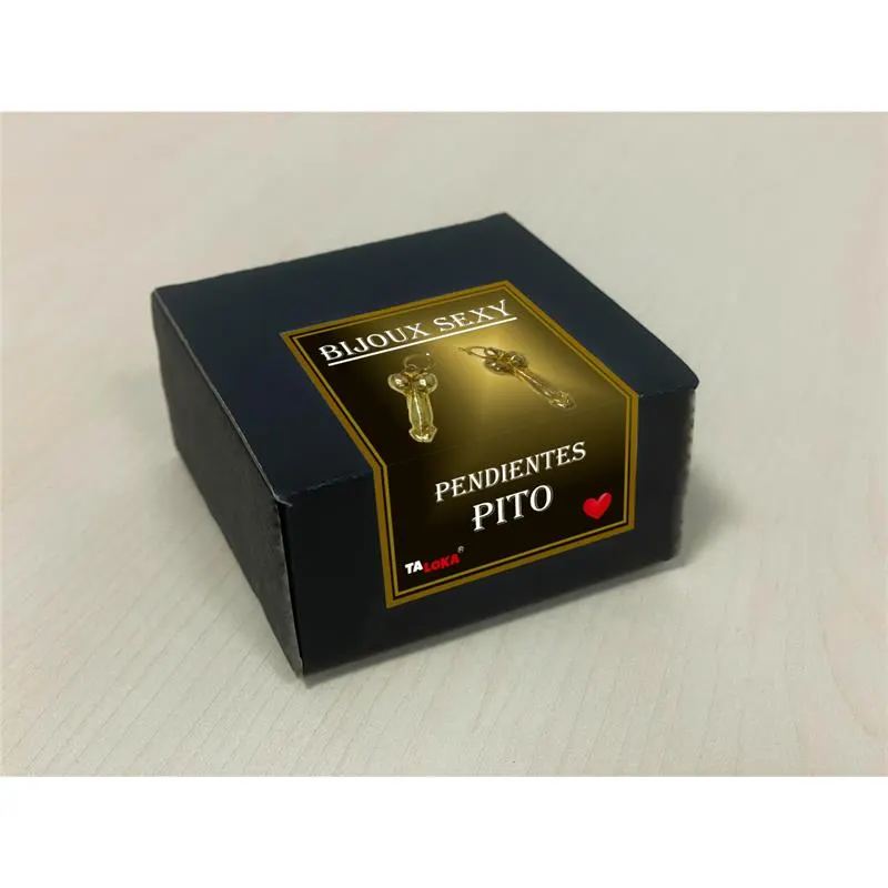Pendientes en Forma de Pene de Color Dorado · DIVERTY SEX · Juegos y Complementos Divertidos