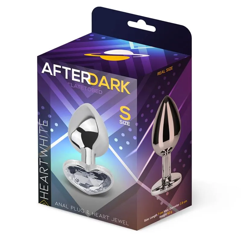 Plug Anal con Joya de Corazón Blanco Talla S · AFTERDARK · Anal — Foto 2