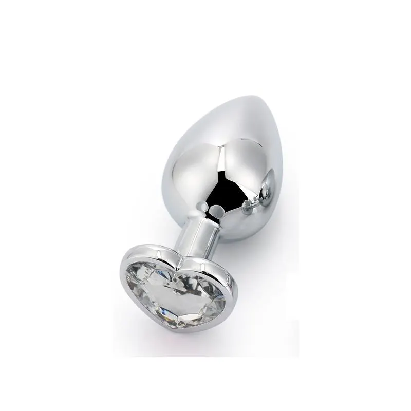 Plug Anal con Joya de Corazón Blanco Talla S · AFTERDARK · Anal — Foto 4