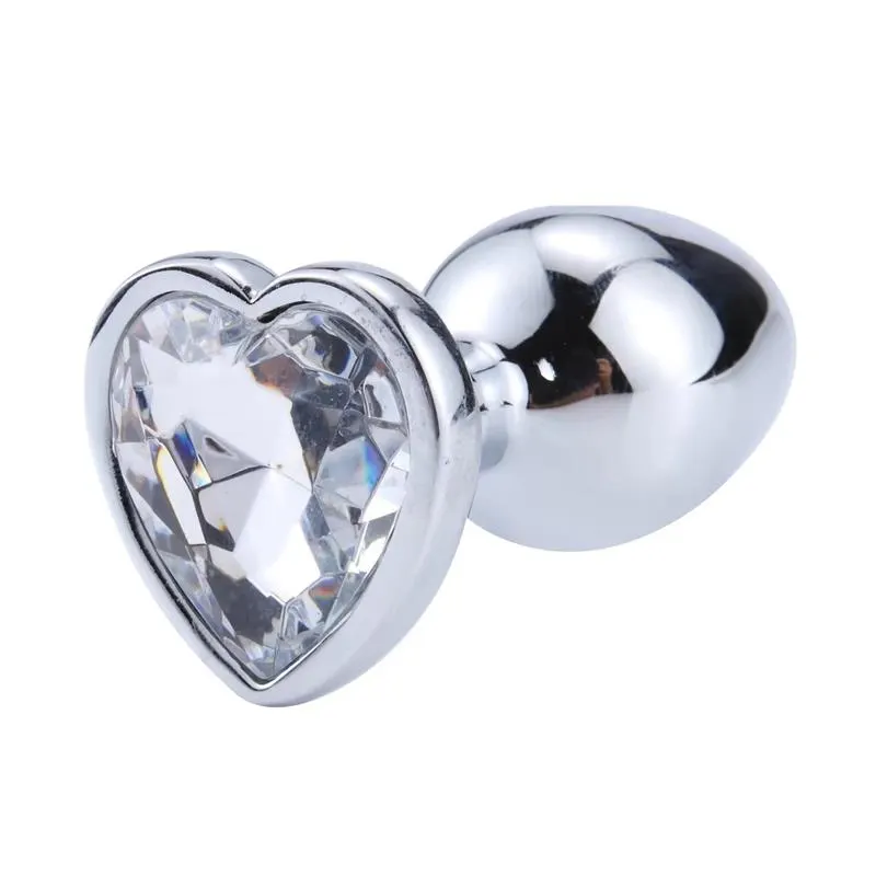 Plug Anal con Joya de Corazón Blanco Talla S · AFTERDARK · Anal — Foto 5