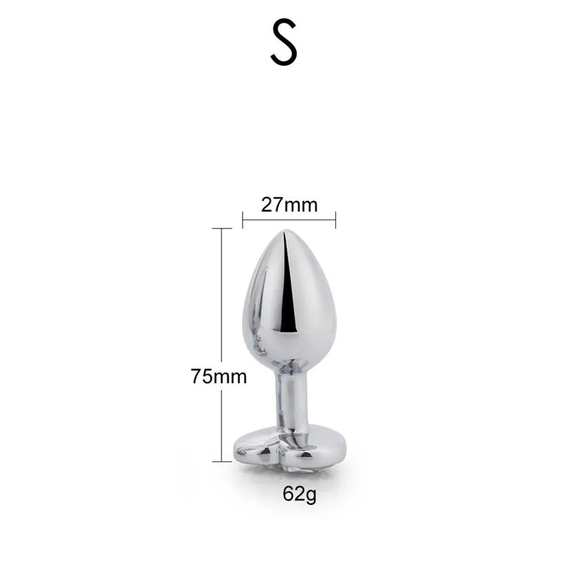 Plug Anal con Joya de Corazón Blanco Talla S · AFTERDARK · Anal — Foto 7