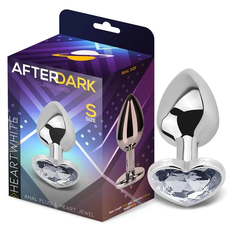 Plug Anal con Joya de Corazón Blanco Talla S · AFTERDARK · Anal