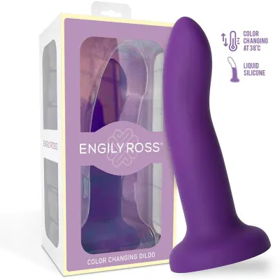 Dildo que Cambia de Color Púrpura a Rosa Talla S 14 cm · DILDOX BY ENGILY ROSS · Dildos