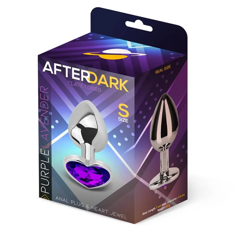 Plug Anal con Joya de Corazón Purple Lavender Talla S · AFTERDARK · Anal — photo 2