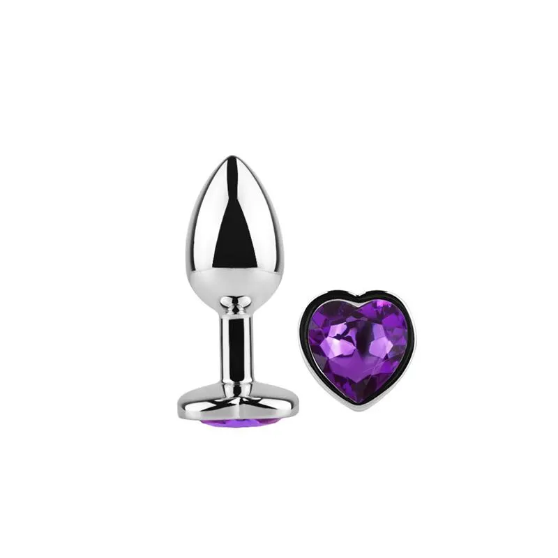 Plug Anal con Joya de Corazón Purple Lavender Talla S · AFTERDARK · Anal — photo 3