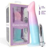 Dildo con Vibración y Ventosa Color Degradado 17 cm · DILDOX BY ENGILY ROSS · Dildos