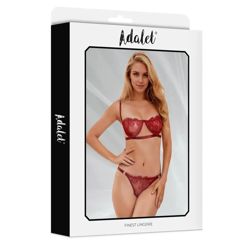 Mia Set Sujetador y Tanga de Encaje Burgundy · S/M · ADALET LINGERIE · Conjuntos y Bodies — photo 4