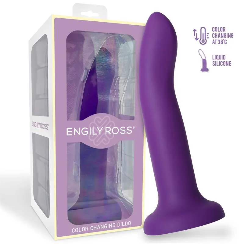 Dildo que Cambia de Color Púpura a Rosa Talla L 21 cm · DILDOX BY ENGILY ROSS · Dildos