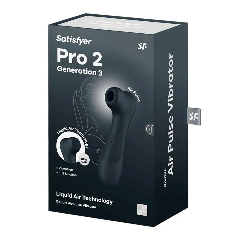 Pro 2 Gener 3 Liquid Air Technology Succión y Vibración Negro · SATISFYER · Estimuladores de Clítoris — foto 7