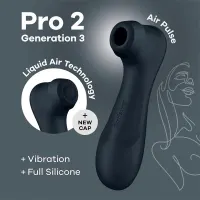 Pro 2 Gener 3 Liquid Air Technology Succión y Vibración Negro · SATISFYER · Estimuladores de Clítoris