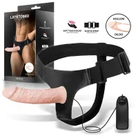 Bemax Arnés con Dildo Hueco Desmontable, Vibración y Control Remoto · HARNESS COLLECTION LATETOBED · Línea LGBT+