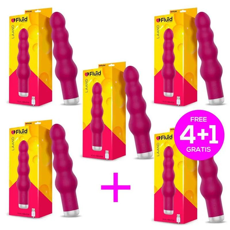 Pack 4+1 Laand Potente Vibrador USB · FLUÏD · Accesorios y Sets