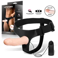 Wobox Arnés con Dildo Hueco Desmontable, Vibración y Control Remoto · HARNESS COLLECTION LATETOBED · Línea LGBT+